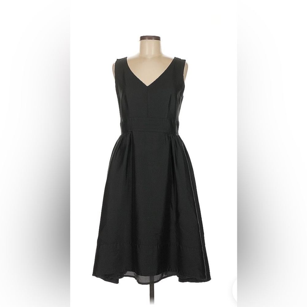 Kate Spade Black Pleated A-Line Cocktail Dress with Pockets